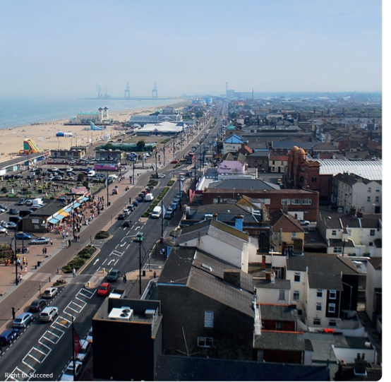 Aerial view of Central Great Yarmouth